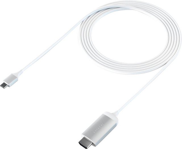 Bild von Satechi USB-C® / HDMI Anschlusskabel HDMI-A Stecker, USB-C® Stecker 1.8m Silber ST-CHDMIS 4K UHD U