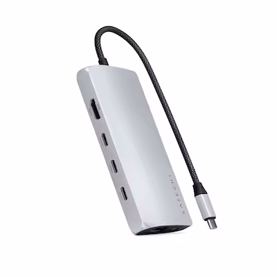 Bild von Satechi USB-C Multiport Adapter 8K with Ethernet V3 silver (ST-P8KES)