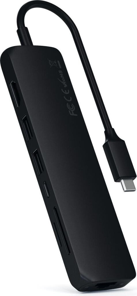 Bild von Satechi USB-C Slim Multi-Port with Ethernet Adapter - Dockingstation - USB-C - HDMI - GigE (ST-UCSMA3K)