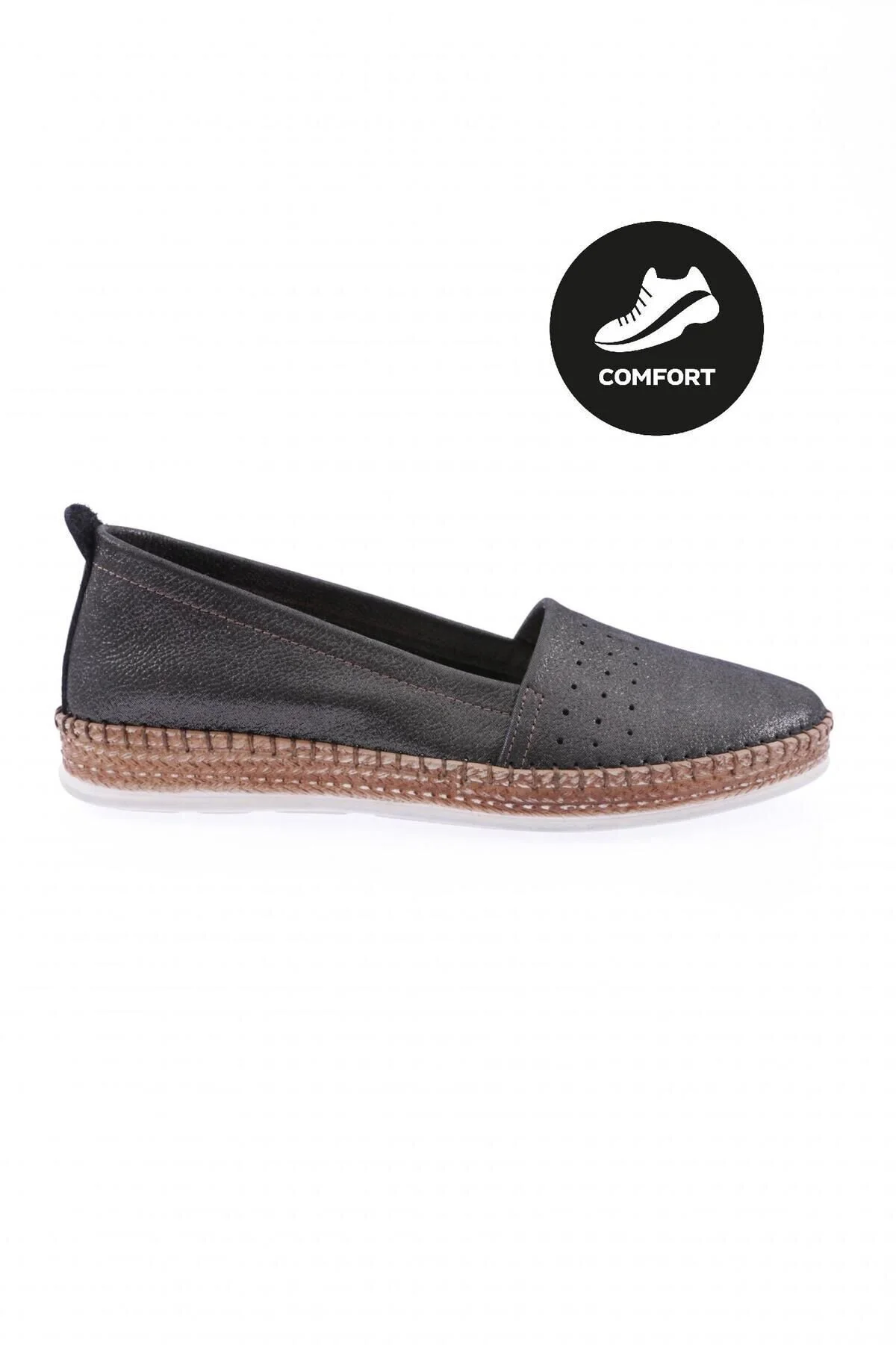 Bild von DGN Weiche Schuhe Aus Echtem Leder In Platin für Damen - 37