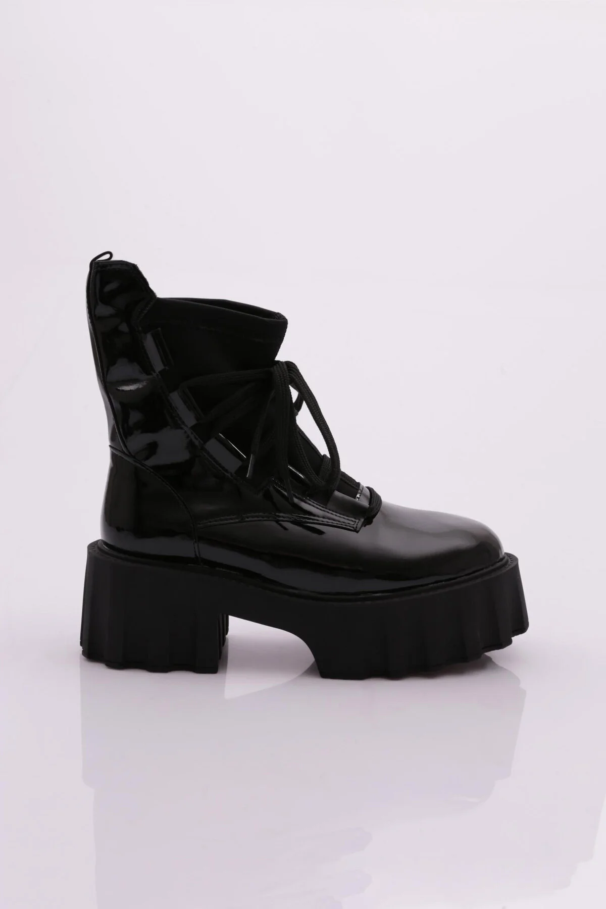 Bild von DGN Es803-modell – Schnürstiefel Mit Dicker Sohle für Damen - 39