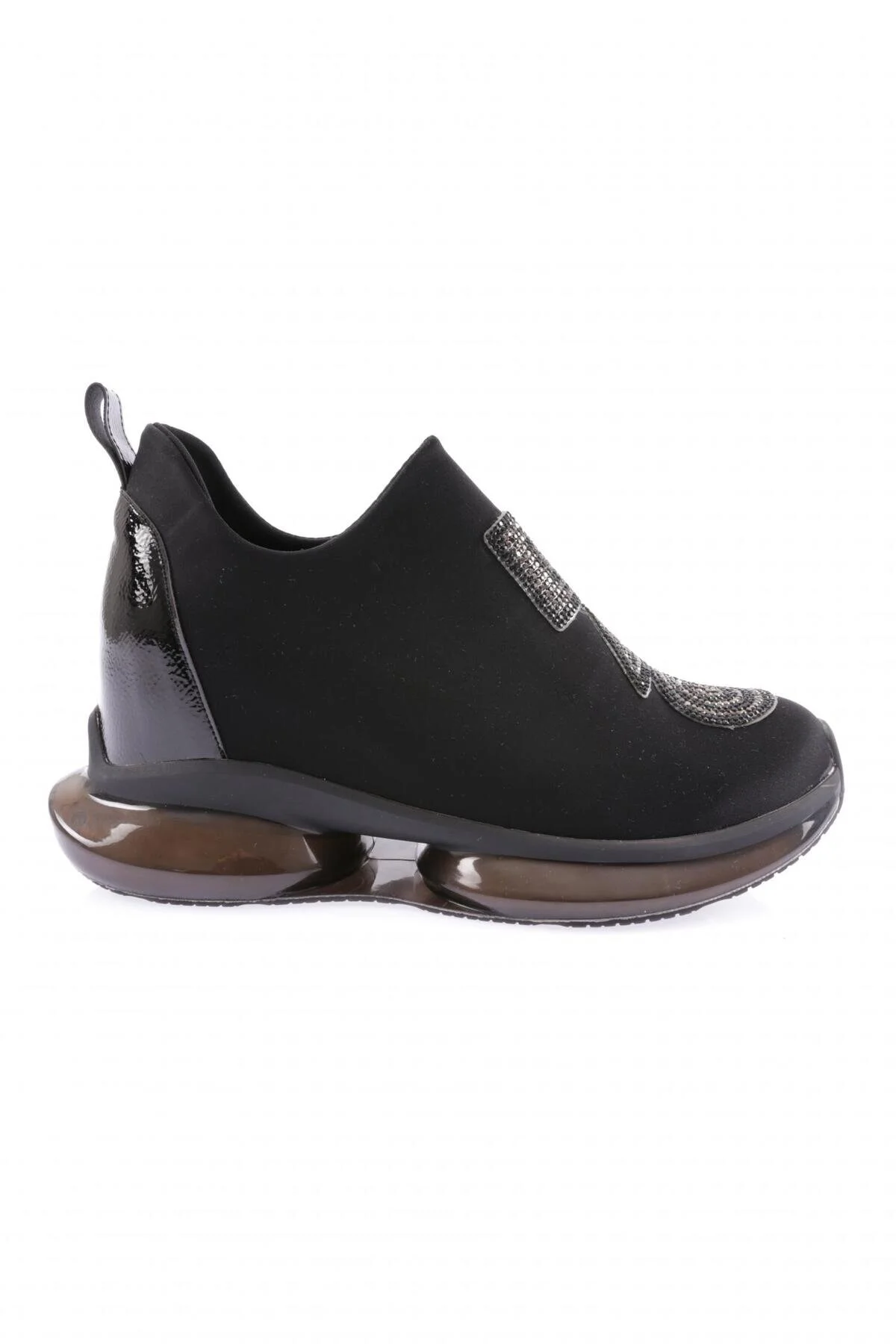 Bild von DGN 1054 – Mega-stretch-sneaker Mit Dicker Sohle Und Silbernen Steindetails für Damen - 37