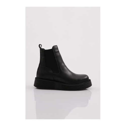 Bild von DGN 22526-22k Damenstiefel aus schwarzem Echtleder