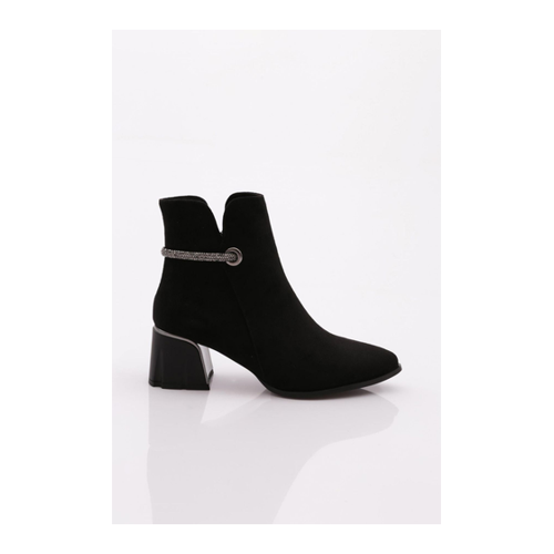 Bild von DGN Schwarze Wildlederstiefel 401 Mit Absatz für Damen - 40