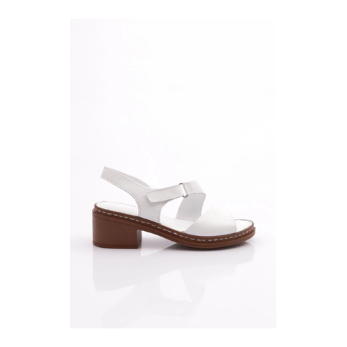 Bild von DGN Echtes Leder Weiß Hellbraun 301 Sandalen Back Tie für Damen - 38 im Test