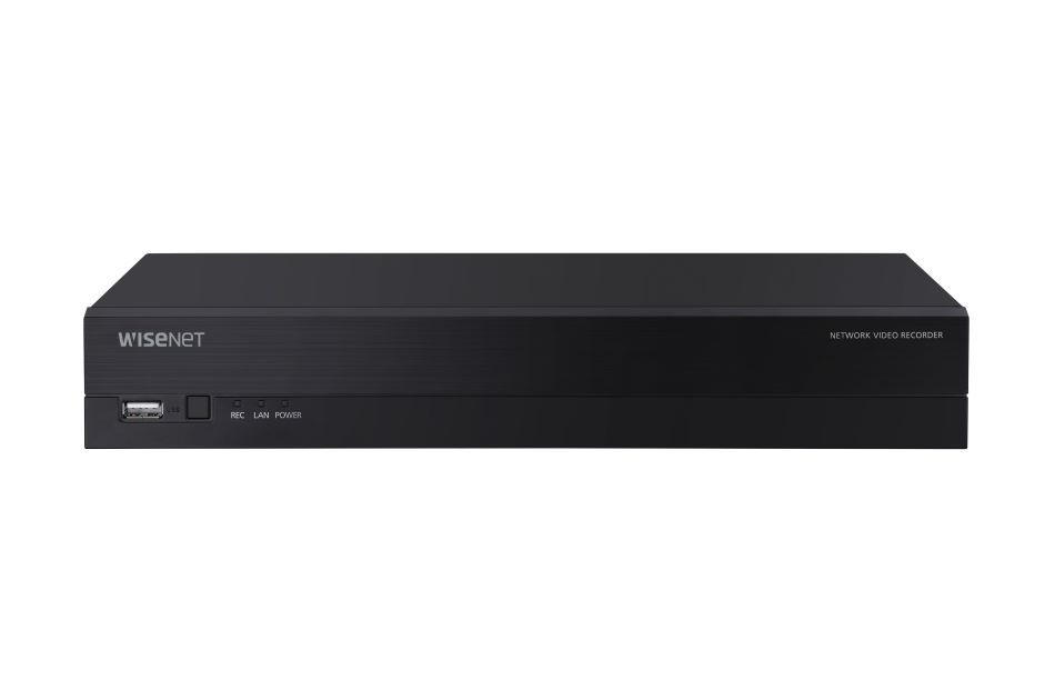 Bild von Hanwha Vision Netzwerkvideorecorder NVR XRN-420S  mit 4 IP Kanälen integrierter PoE Switch professioneller IP Recorder