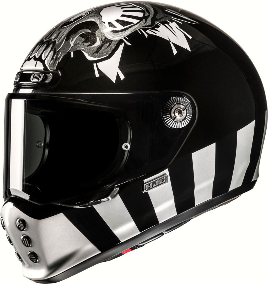 Bild von HJC V10 Crania Helm, schwarz-silber, Größe XL für Männer