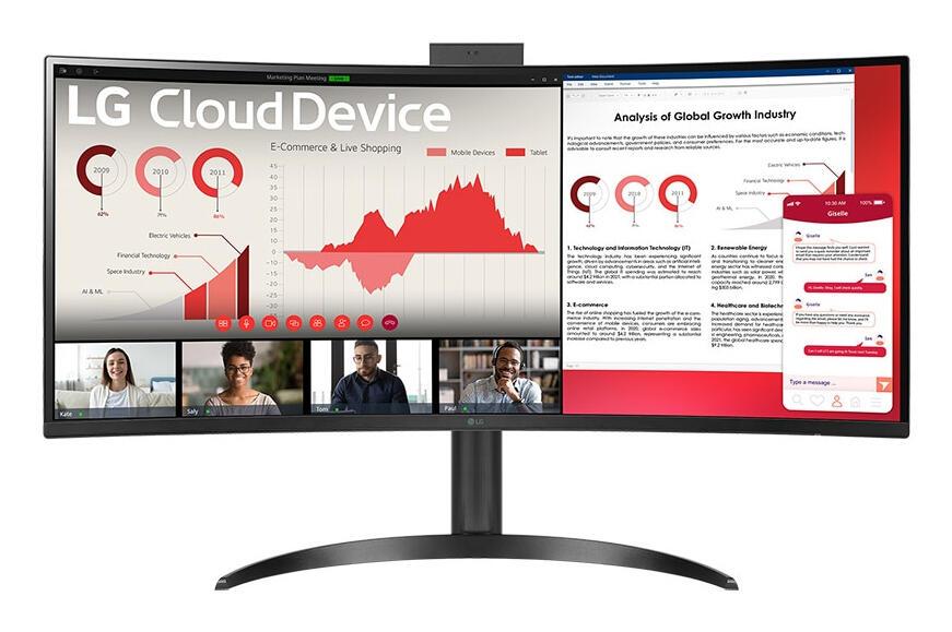 Bild von LG 34 34CR651W-BP WQHD Curved Intel Pentium 8GB 256GB SSD - Komplettsystem - 8 GB (34CR651W-BP)