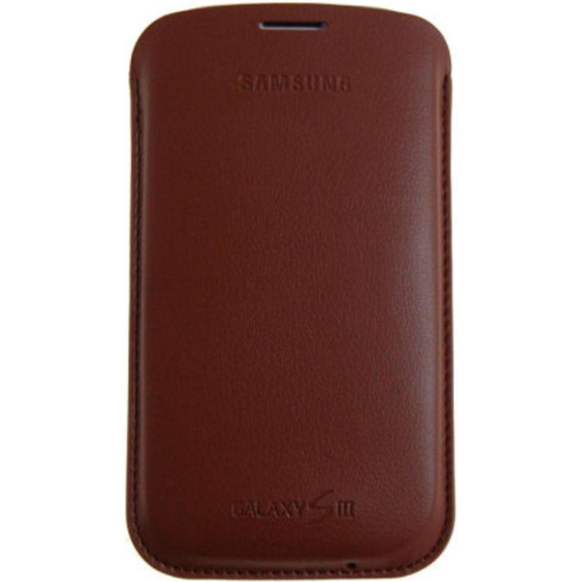 Bild von Samsung Leather Pouch Cover (Samsung Galaxy S III), Smartphone Hülle, Braun