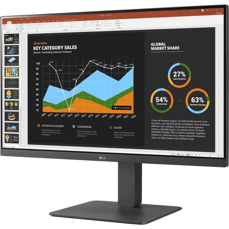 Bild von LG 27BR650B-C - 68,6cm Monitor, Full HD, Lautsprecher, USB, Pivot