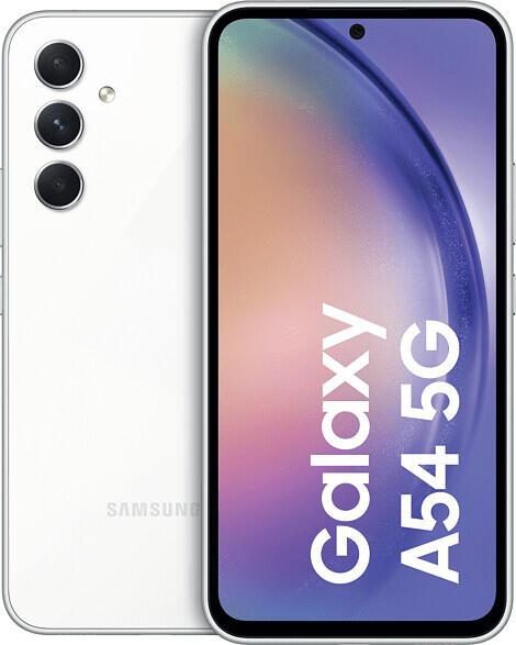 Bild von Samsung Galaxy A54 5G (256 GB, Awesome White, 6.40", Dual SIM, 50 Mpx, 5G), Smartphone, Weiss