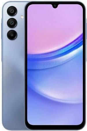Bild von Samsung Galaxy SM-A155F. Bildschirmdiagonale: 16,5 cm (6.5), Display-Auflösung: 1080 x 2340 Pixel. Prozessor-Taktfrequenz: 2 GHz, Prozessorfamilie: MediaTek, Prozessor: Helio G99. RAM-Kapazität: 4 GB, Interne Speicherkapazität: 128 GB. Auflösung Rückkamera (numerisch): 50 MP, Rückkamera-Typ: Dreifach-Kamera. SIM-Kartensteckplätze: Hybride Dual-SIM. Installiertes Betriebssystem: Android 14. Akku-/Batteriekapazität: 5000 mAh. Produktfarbe: Blau. Gewicht: 200 g (SM-A155FZBDEUB)