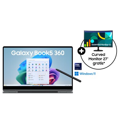 Bild von Samsung Book5 360 15,6'' (NP750Q) Ultra7 16 GB + 1 TB Notebook (39,6 cm/15,6 Zoll, Intel Core Ultra 7, ARC, 1000 GB SSD)