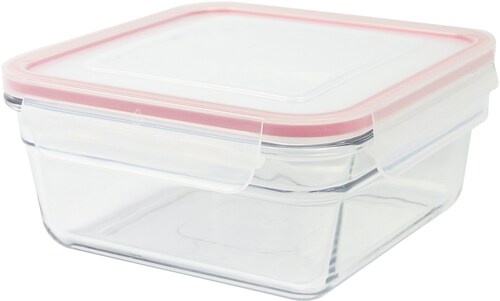 Bild von Glasslock Frischhaltedose Classic Oven, Glas, Kunststoff, (1-tlg), rechteckig, Clipverschlussdeckel