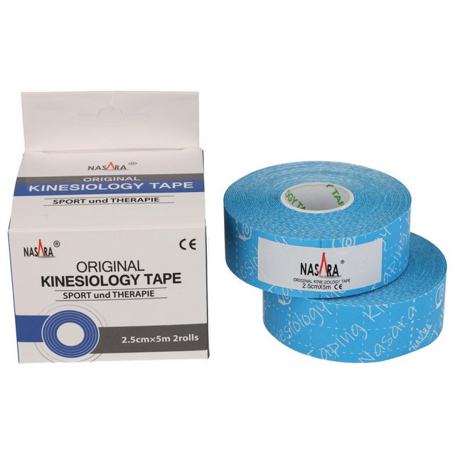 Bild von NASARA Kinesiologie-Tape 2,5cm x 5m - 2 Rollen in 9 Farben