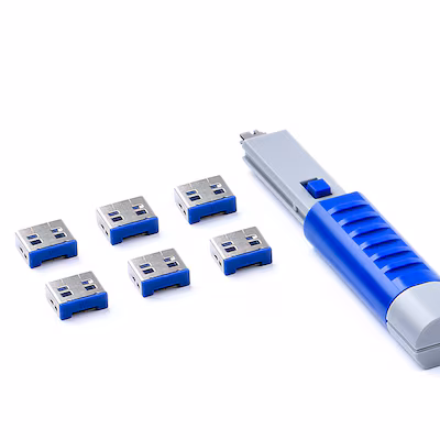Bild von Smartkeeper UL03PKDB Schnittstellenblockierung Schnittstellenblockierung + Schlüssel USB Typ-A Blau 6 Stück(e) (UL03PKDB)