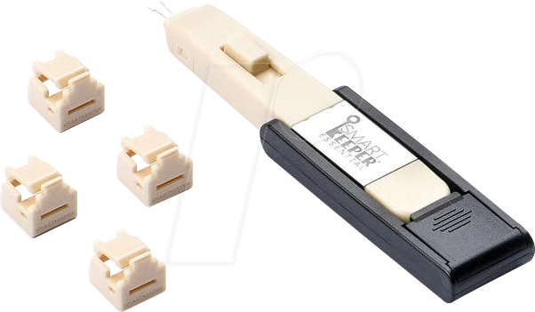 Bild von SK MNL04PKBG - Port Schloss, RJ11, 4 Stück, mit Schlüssel, beige