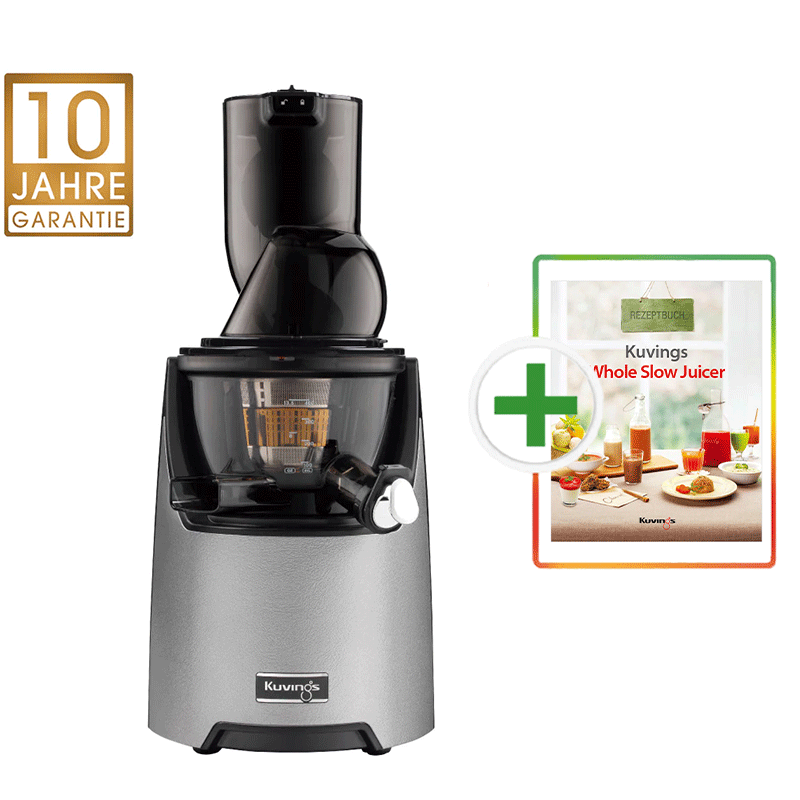 Bild von Kuvings | Entsafter | EVO820 | Whole Slow Juicer | Kaltpresser | Saftpresse | Langsamentsafter | Gemüse und Obst | Schnelle und einfache Reinigung | leiser Motor | Matt Silber