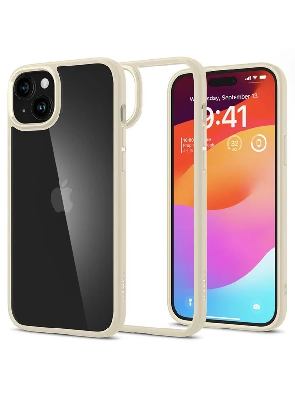 Bild von Spigen Crystal Hybrid-Hülle für iPhone 15 Plus – Beige (Apple iPhone 15 Plus), Smartphone Hülle, Beige