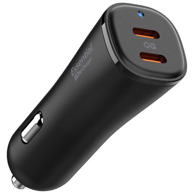 Bild von Spigen ArcStation Essential EV502 50W Car Charger - Black, Auto Adapter, Schwarz