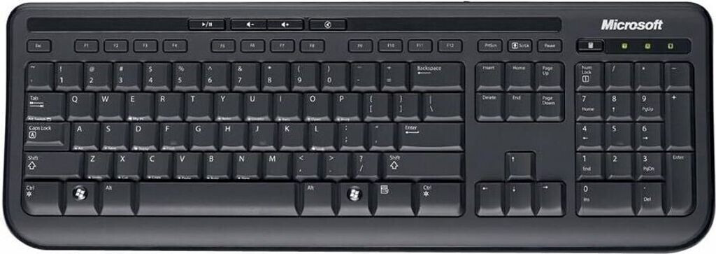 Bild von Microsoft Microsoft Wired Desktop 600 Tastatur und Maus Set. Computer-Kabel, USB, Ergonomisches Design für Komfort