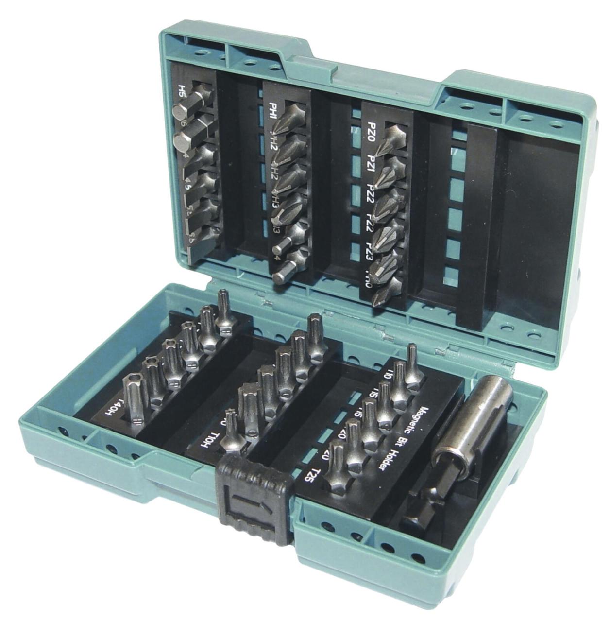 Bild von Makita - Schraubenziehersatz - 37 Stücke - torx, phillips, pozidriv, hex, slot, aufbruchsicher Torx - Länge: 25 mm (B-28606)