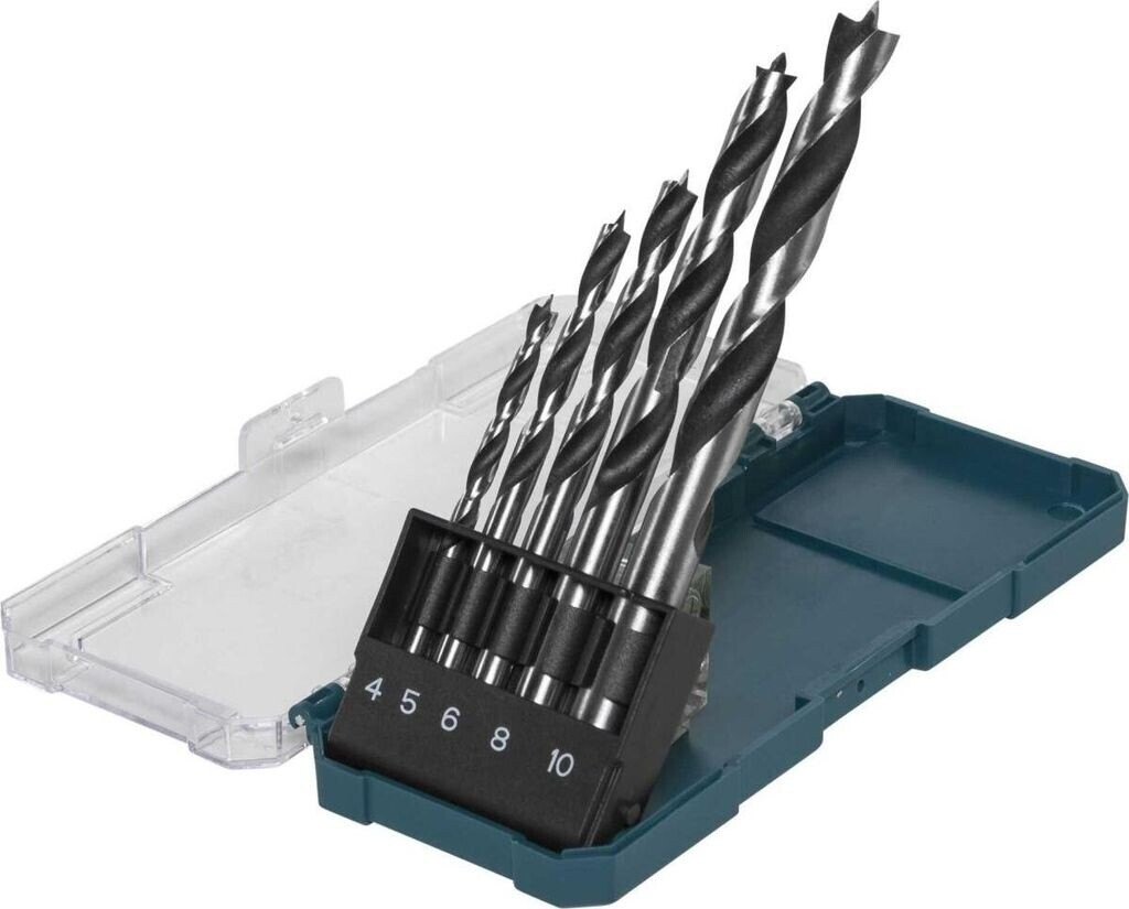 Bild von Makita D-72861 Holz-Spiralbohrer-Set 4.0 mm, 5.0 mm, 6.0 mm, 8.0 mm, 10.0mm 1St.