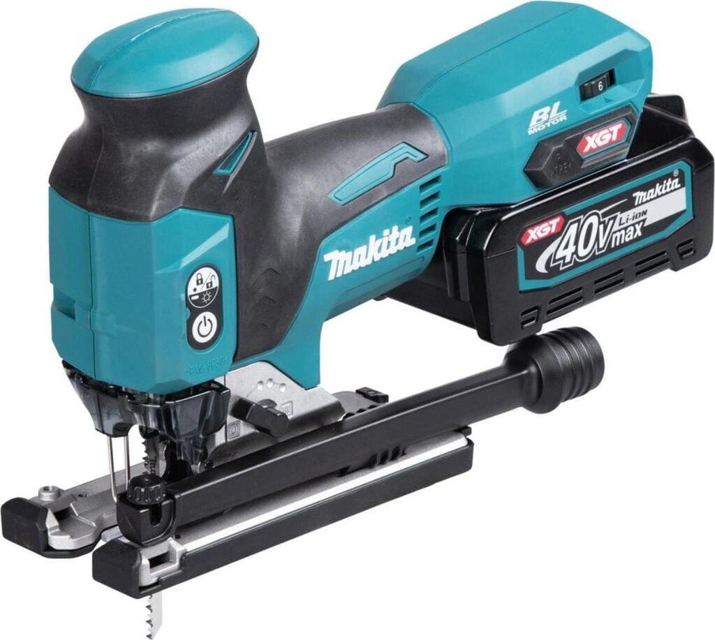 Bild von MAKITA JV001GD101 - Akku-Pendelhubstichsäge (40V XGT - bürstenloser Motor - Hubhöhe 26 mm - LED-Licht - inkl. 1x BL4025 Akku 2,5 Ah, DC40RA Schnellladegerät, Transportkoffer, Zubehör) (JV001GD101)