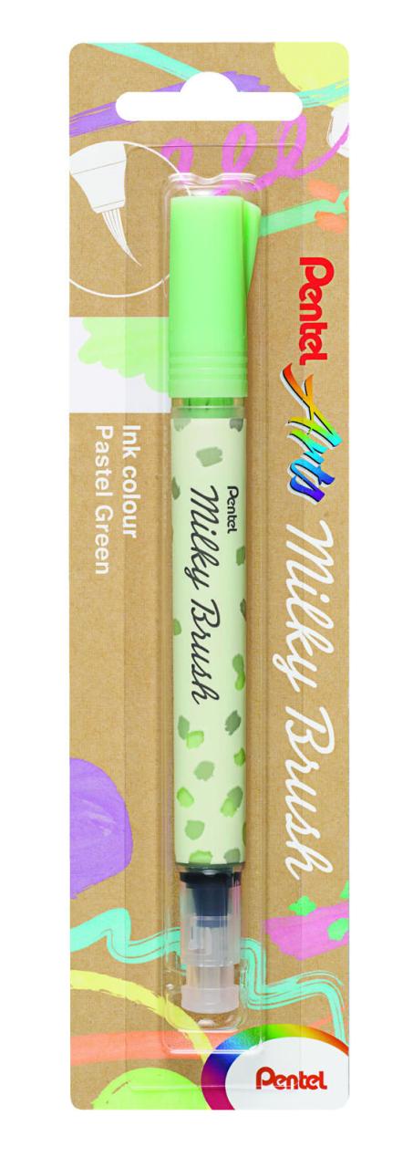 Bild von Pentel, Malstifte, Pinselstift Milky Brush Grün (Hellgrün, Grün, 1 x)