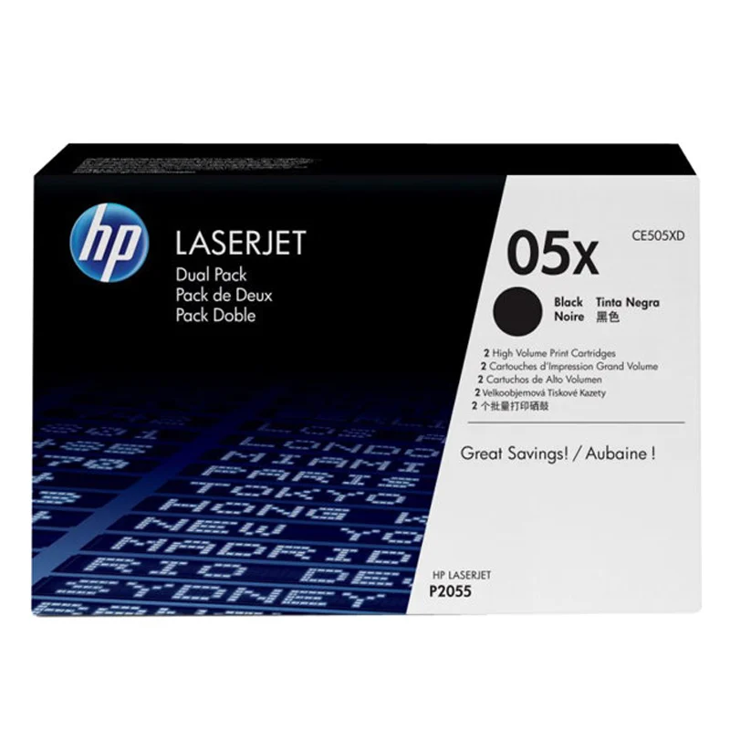 Bild von HP Original 05X Toner Doppelpack schwarz hohe Kapazität 2 x 6.500 Seiten (CE505XD)