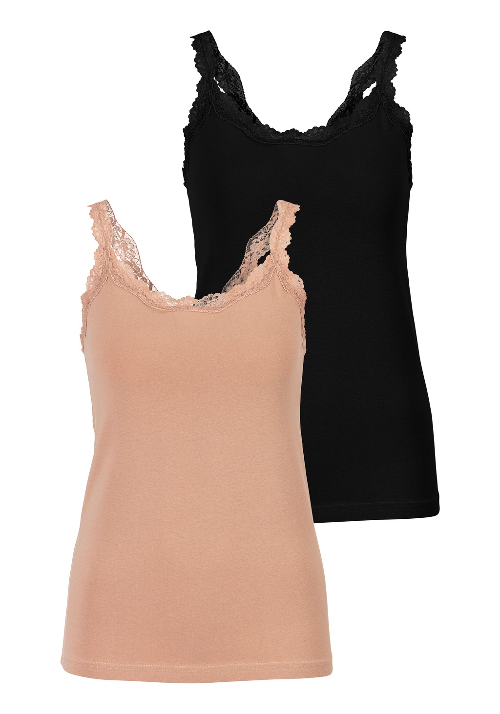 Bild von LASCANA Unterhemd, (2er-Pack), mit innenliegendem Bustier, Spaghettiträger-Top, Unterziehshirt