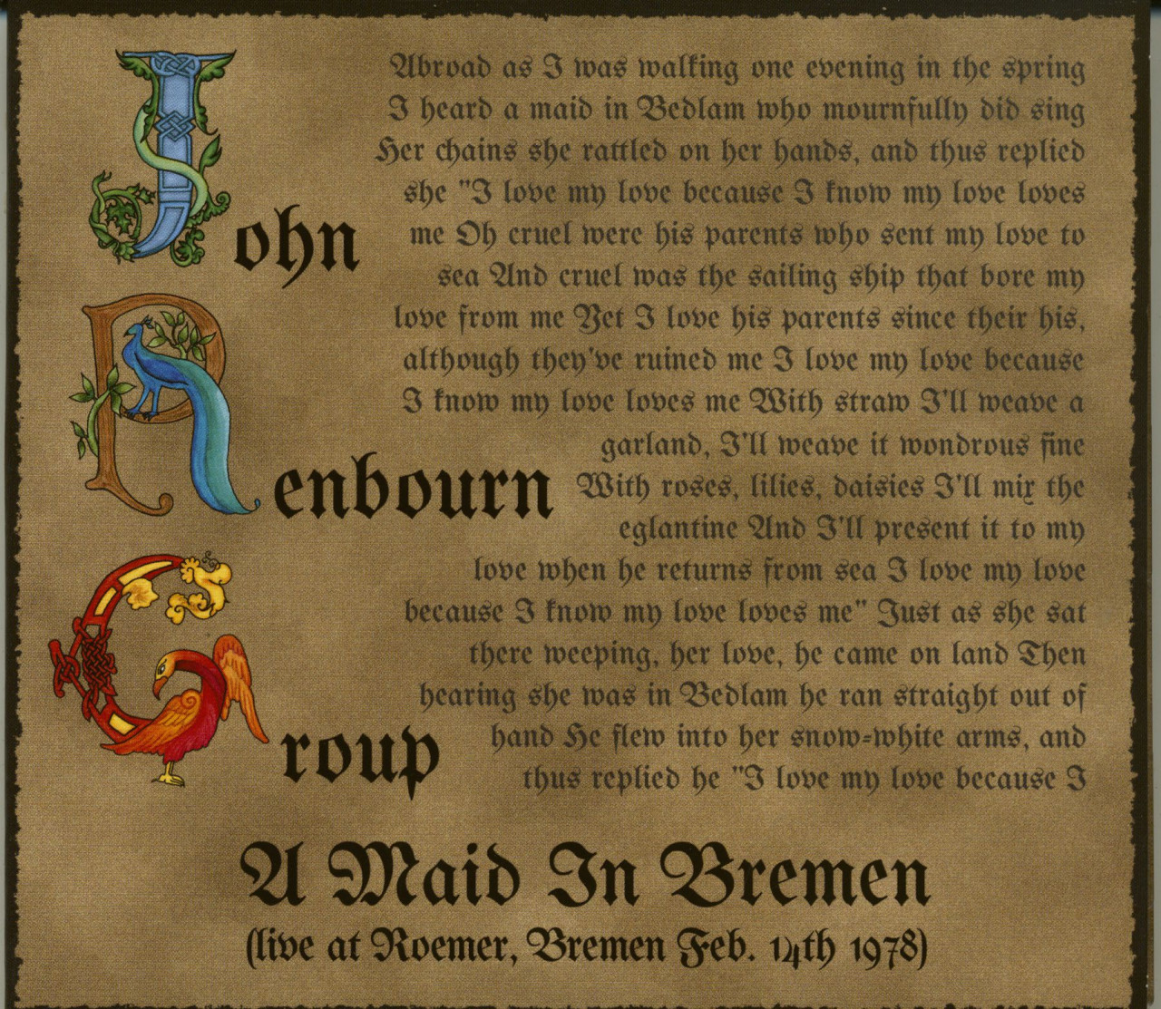 Bild von John Renbourn Group - A Maid in Bremen (Live At Roemer, Bremen Feb.14th 1978) (CD)