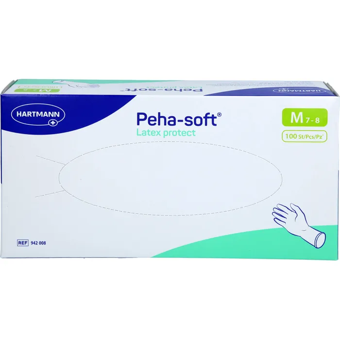 Bild von Hartmann 9420080 Peha-Soft Latex protect Untersuchungshandschuh puderfrei M 100 Stk.