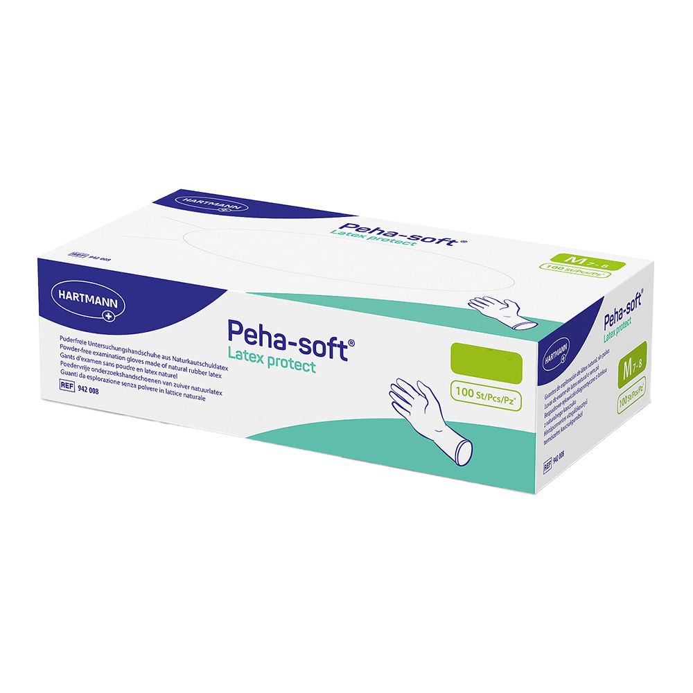 Bild von PEHA-SOFT Latex protect Unt.Hands.unsteril pf XL 100 St.