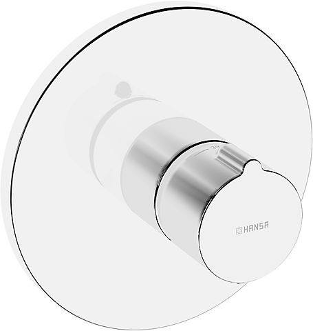 Bild von HANSABLUEBOX Funktionseinheit mit Dekorset zu Hansahome Thermostat-Batterie ohne Mengenregulierung schraubenlose RosetteFunktionseinheit mit UmstellungGeräuschprüfungsnummer: P-IXDurchflussmenge: 24 l/min (Auslauf/ Brause),gemessen bei 3 bar Fließdruck Oberflächen in Trinkwasserkontakt sind frei von Nickelbeschichtung Ausrichtung der Rosette nach Einbau möglichDVGW in Vorbereitung