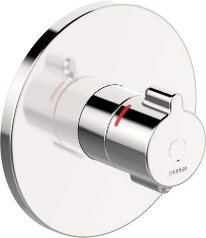 Bild von Hansa Hansaclinca Safety +1x Wannen- und BrausearmaturProdukteigenschaften: Farbe: chromMaterial: MessingDurchmesser: 170 mmForm: rundTemperatureinstellgriff Thermostatkartusche zur TemperaturreglungRückflussverhinderer Thermische Desinfektion nach DVGW W551 ohne erneute Regelteil Einjustierung möglich Warmwasserversorgung max. +80°C Verbrühschutz durch Temperaturendanschlag 38°C (36°-44°) Ohne MengenregulieferungOhne Umstellung Technische Eigenschaften: Durchfluss bei 3 bar (mit Durchflussregler): 24 l/minRückflussverhinderer nach DIN EN1717 EB BLUECLICK: zur einfachen, schraubenlosen RosettenbefestigungBLUETUNE: Ausrichtung nach Einbau +/- 3,5° Eigensicher gegen Rückfließen im häuslichen Gebrauch (nach DIN EN 1717)