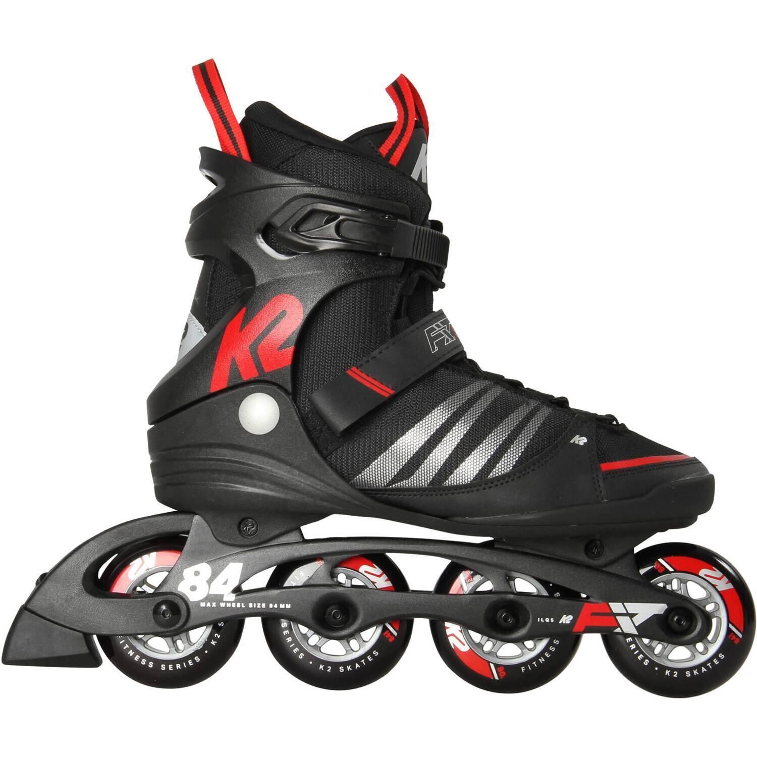 Bild von K2 Inline Skates F.I.T. 84 SPEED ALU Für Herren Mit K2 Softboot, Black - Red, 30D0260
