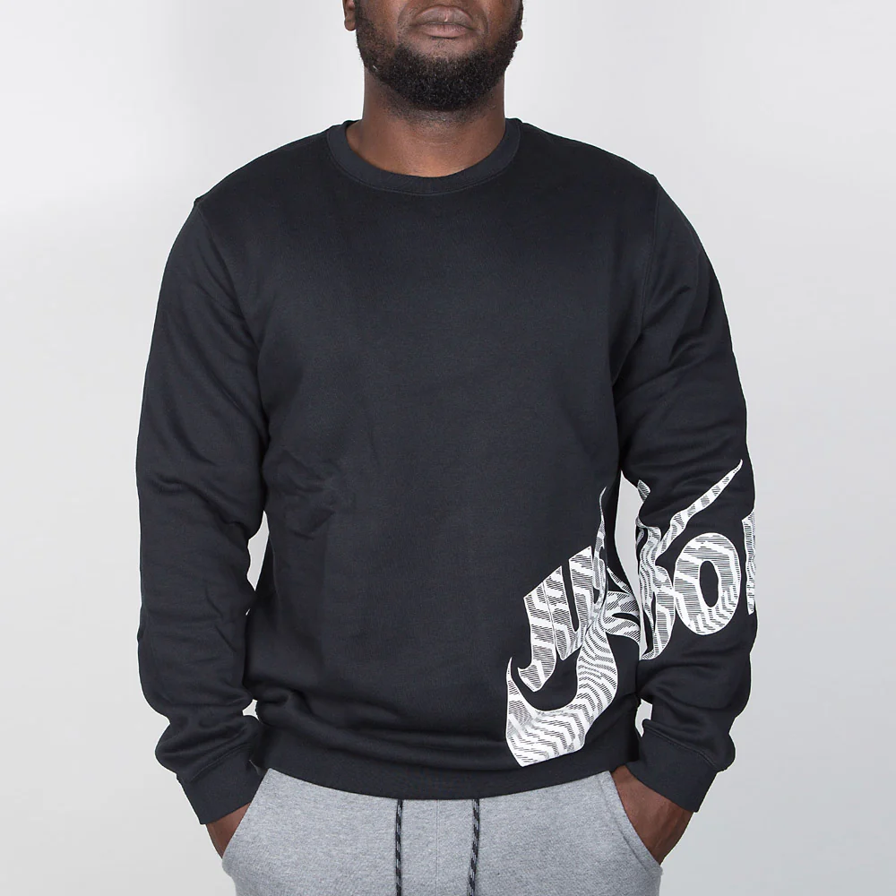 Bild von Nike Sportswear Swoosh Crew Fleece GX - Black / White