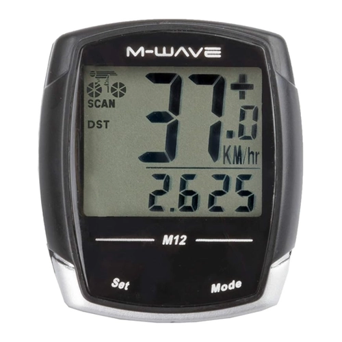 Bild von M-Wave Fahrradcomputer M12 (1-St), Fahrradcomputer Tacho Fahrrad Computer Fahrradtacho Radcomputer