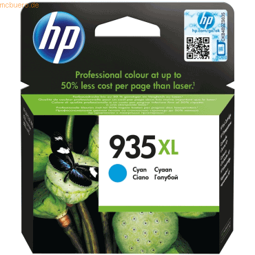 Bild von HP 935XL - Hohe Ergiebigkeit - Cyan - original - Tintenpatrone - für Officejet 6812, 6815, 6820, Officejet Pro 6230, 6230 ePrinter, 6830