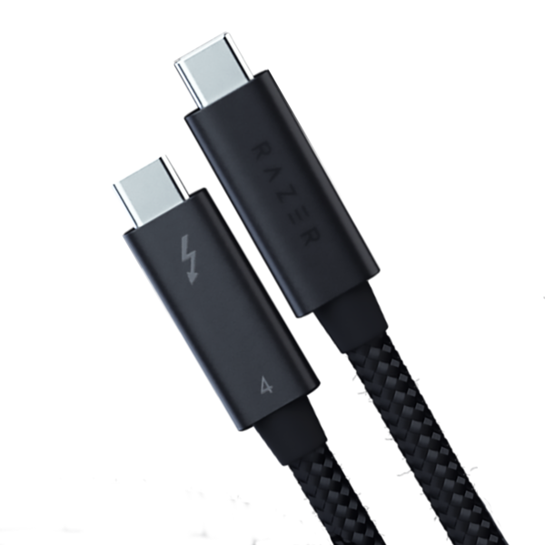 Bild von Razer Thunderbolt 4 Kabel - Performance Thunderbolt Kabel (40 GB/s, bis zu 8K Auflösung, 100W Aufladung, Rückwärts kompatibel mit Thunderbolt 3) Schwarz | 2,0M