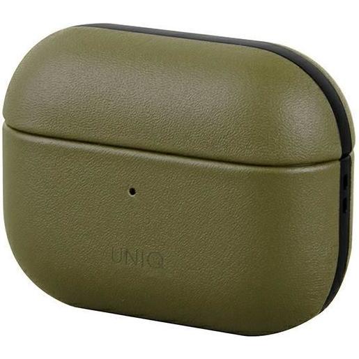 Bild von Uniq etui Terra AirPods Pro Genuine Leather oliwkowy/olive (Kopfhörer Tasche), Kopfhörertasche + Schutzhülle, Grün