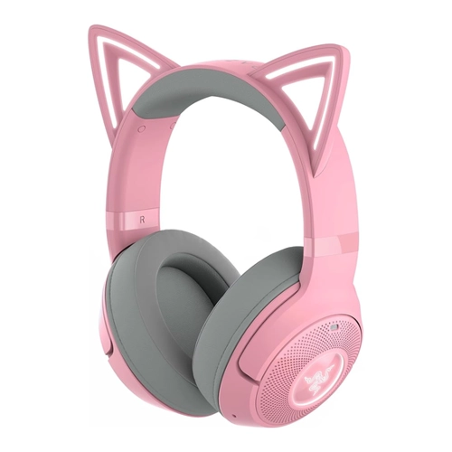 Bild von Razer Kraken Kitty Edition V2 Bluetooth Quartz Gaming Headset - kabelloses Bluetooth Headset mit Katzenohren und Razer Chroma RGB Beleuchtung