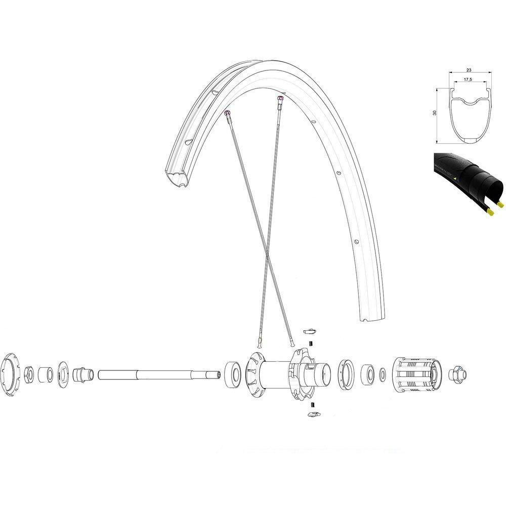 Bild von Mavic Cosmic Elite Ust 2018-20 Rear Right Spokes 10 Units Schwarz 292 mm