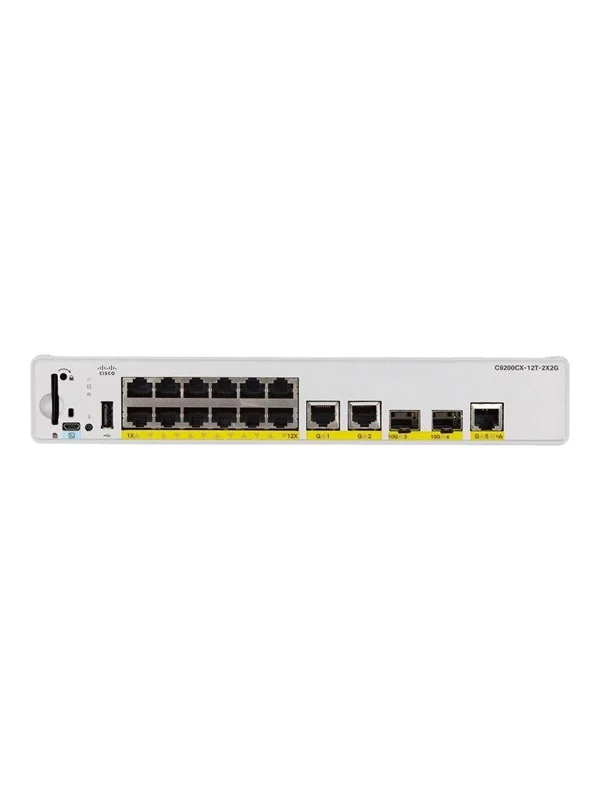 Bild von Cisco Catalyst 9200CX - Network Essentials - switch - compact - L3 - Managed - 12 x 1000Base-T + 3 x (15 Ports), Netzwerk Switch