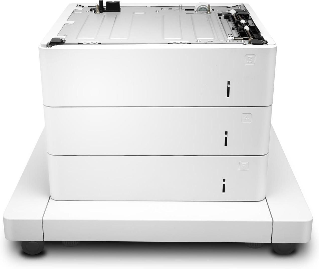 Bild von HP Paper Feeder with Cabinet - Druckerbasis mit Medienzuführung - 1650 Blätter in 3 Schubladen (Trays) - für LaserJet Enterprise M632, MFP M633, LaserJet Enterprise Flow MFP M631, MFP M632, MFP M633 (J8J93A)