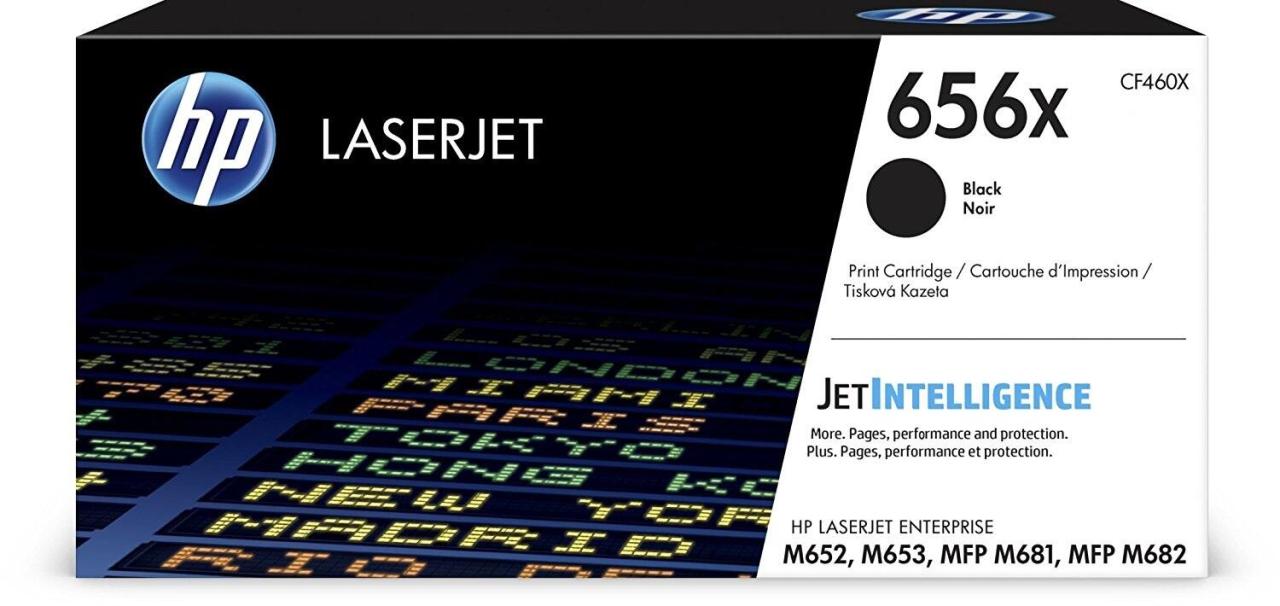 Bild von HP 656X - Hohe Ergiebigkeit - Schwarz - original - LaserJet - Tonerpatrone (CF460X) - für Color LaserJet Enterprise M652dn, M652n, M653dh, M653dn, M653x
