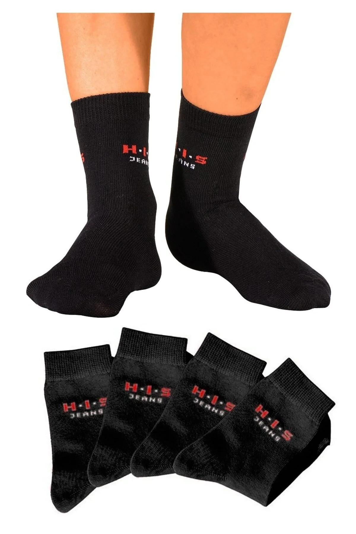 Bild von HIS Socken Schwarz Unifarben - 39-42