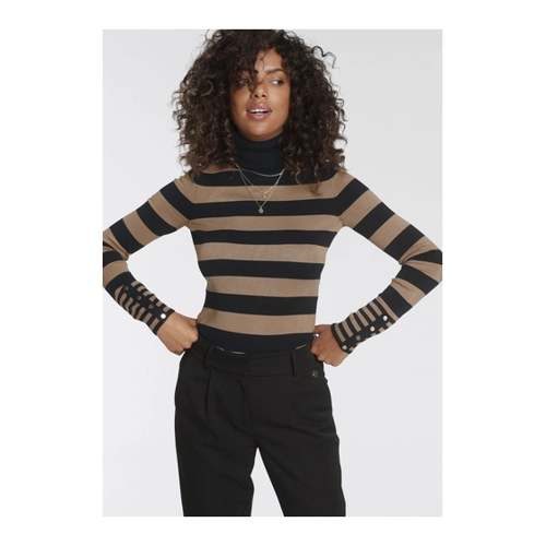 Bild von Tamaris Rollkragenpullover im Streifendesign – Komfort trifft Stil