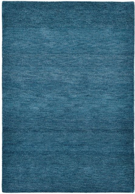 Bild von THEKO Wollteppich "Gabbeh Uni, Handweb Teppich, meliert, reine Wolle, handgewebt", rechteckig, 14 mm Höhe, Schlafzimmer, Wohnzimmer, Esszimmer, auch als Läufer oder rund